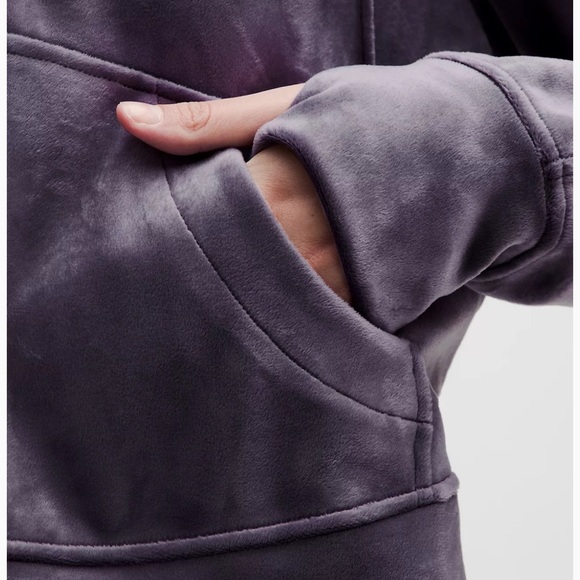 Lululemon Scuba Oversized Funnel-Neck Half Zip Velvet Sweater Sweatshirt Purple - Picture 4 of 15